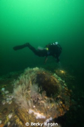 diver on S-5 sub off of New Jersey by Becky Kagan 